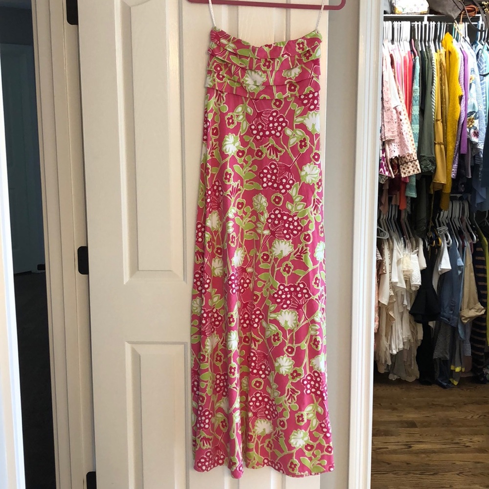 Lilly Pulitzer strapless maxi dress